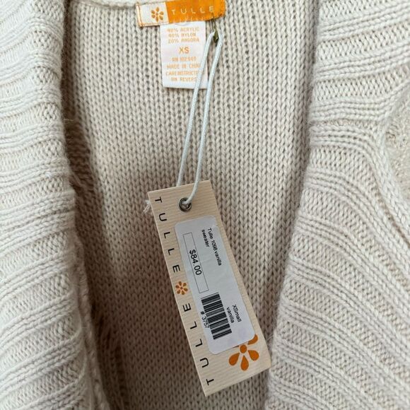 Tulle cream cardigan duster size XS - Picture 4 of 5